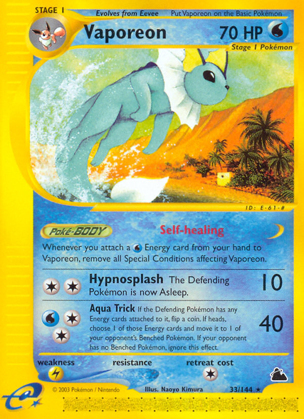 Vaporeon (33/144) [Skyridge] | Exor Games Dartmouth