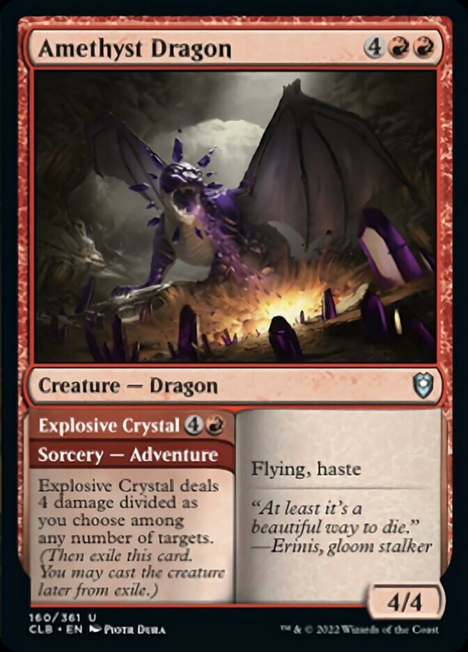 Amethyst Dragon // Explosive Crystal [Commander Legends: Battle for Baldur's Gate] | Exor Games Dartmouth