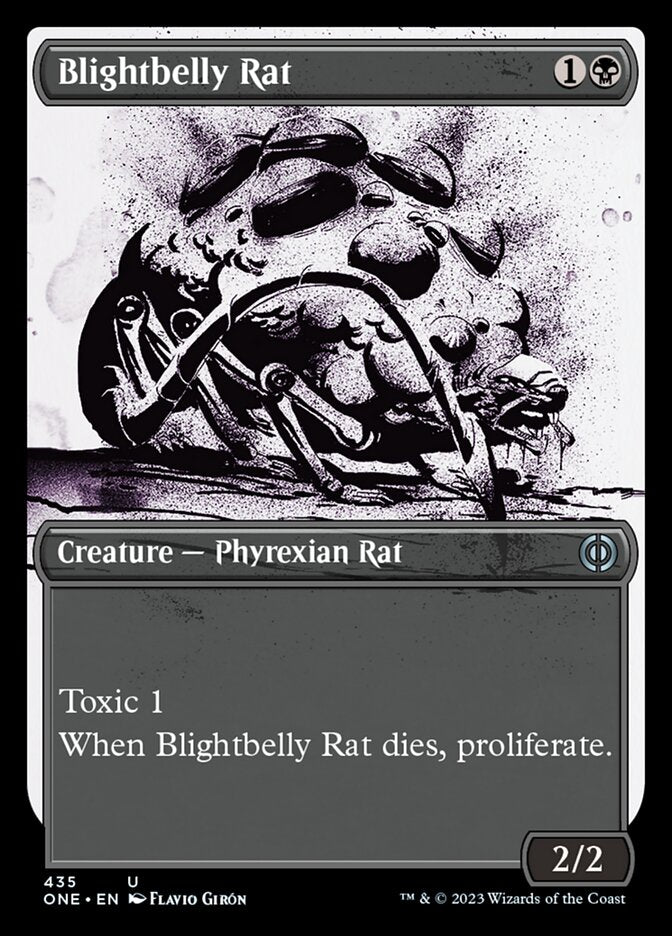 Blightbelly Rat (Showcase Ichor Step-and-Compleat Foil) [Phyrexia: All Will Be One] | Exor Games Dartmouth