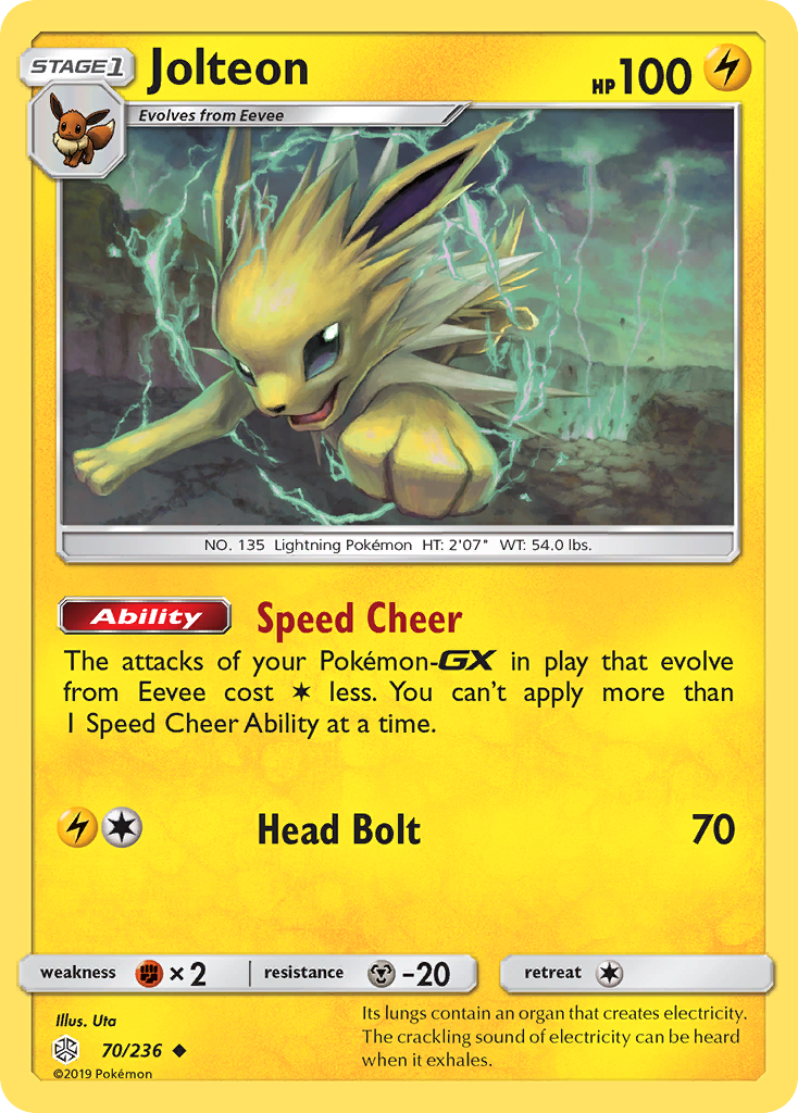 Jolteon (70/236) [Sun & Moon: Cosmic Eclipse] | Exor Games Dartmouth