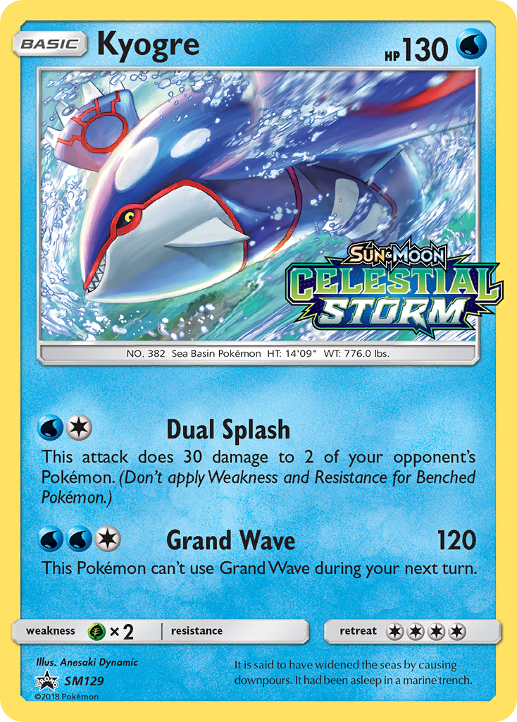 Kyogre (SM129) [Sun & Moon: Black Star Promos] | Exor Games Dartmouth