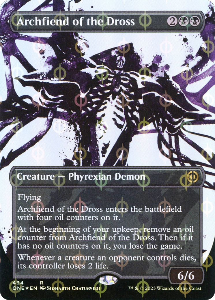 Archfiend of the Dross (Borderless Ichor Step-and-Compleat Foil) [Phyrexia: All Will Be One] | Exor Games Dartmouth