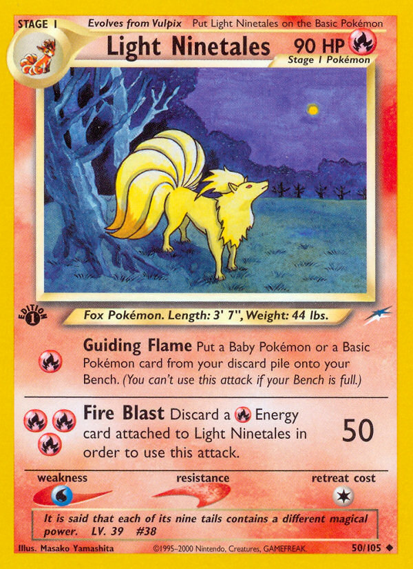 Light Ninetales (50/105) [Neo Destiny 1st Edition] | Exor Games Dartmouth