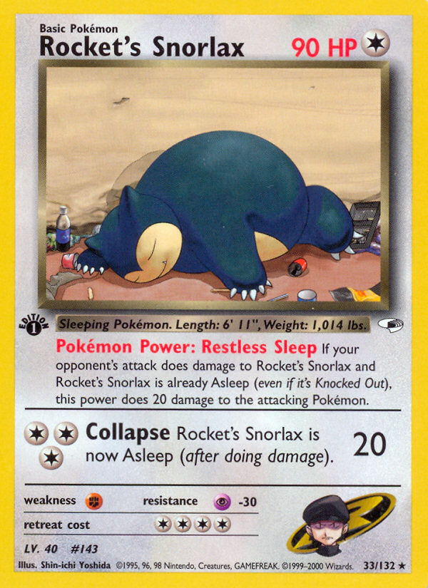 Rocket's Snorlax (33/132) [Gym Heroes 1st Edition] | Exor Games Dartmouth