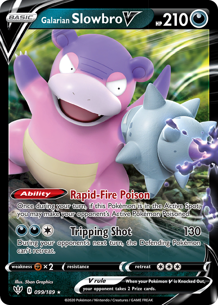 Galarian Slowbro V (099/189) [Sword & Shield: Darkness Ablaze] | Exor Games Dartmouth