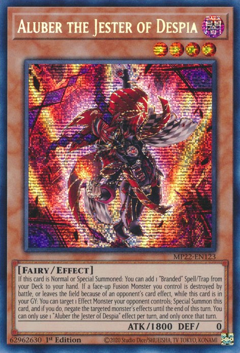 Aluber the Jester of Despia [MP22-EN123] Prismatic Secret Rare | Exor Games Dartmouth