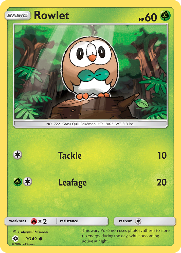 Rowlet (9/149) [Sun & Moon: Base Set] | Exor Games Dartmouth