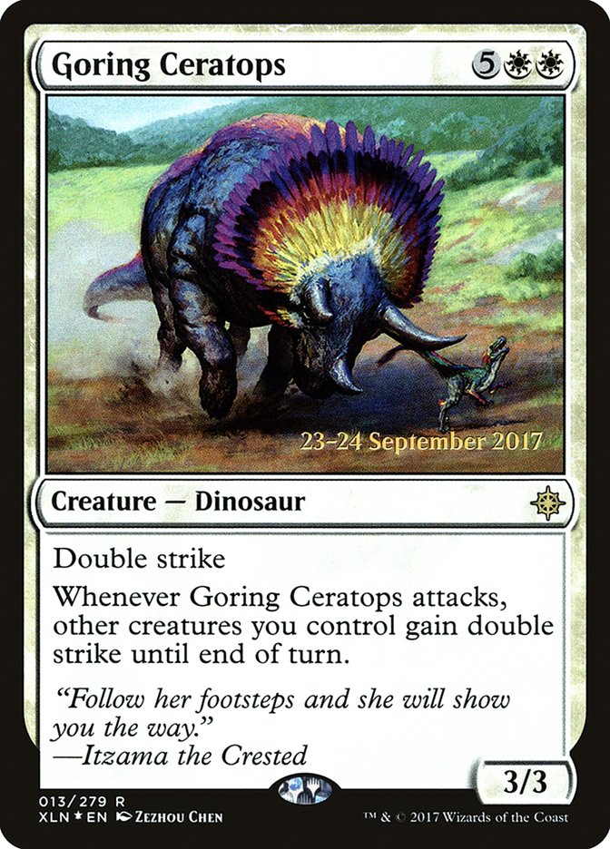 Goring Ceratops  [Ixalan Prerelease Promos] | Exor Games Dartmouth