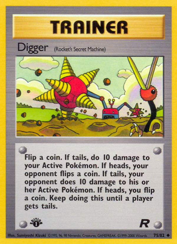 Digger (75/82) [Team Rocket 1st Edition] | Exor Games Dartmouth