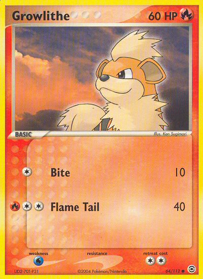 Growlithe (64/112) [EX: FireRed & LeafGreen] | Exor Games Dartmouth