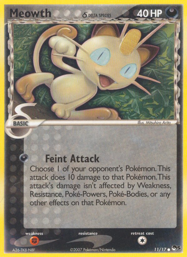 Meowth (11/17) (Delta Species) [POP Series 5] | Exor Games Dartmouth