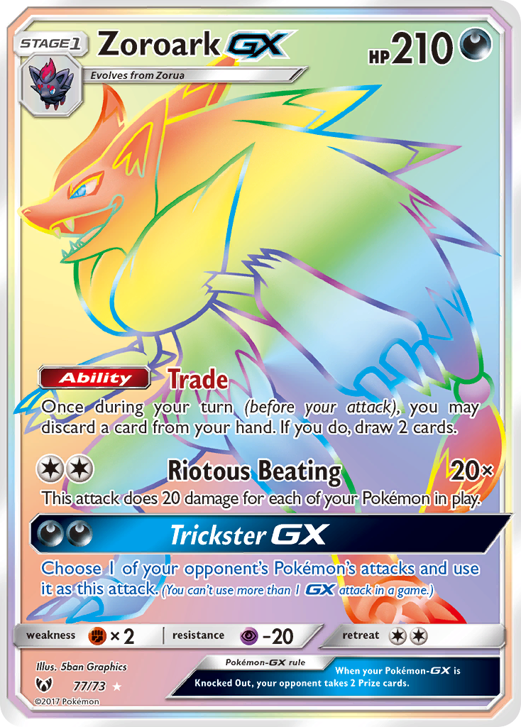 Zoroark GX (77/73) [Sun & Moon: Shining Legends] | Exor Games Dartmouth