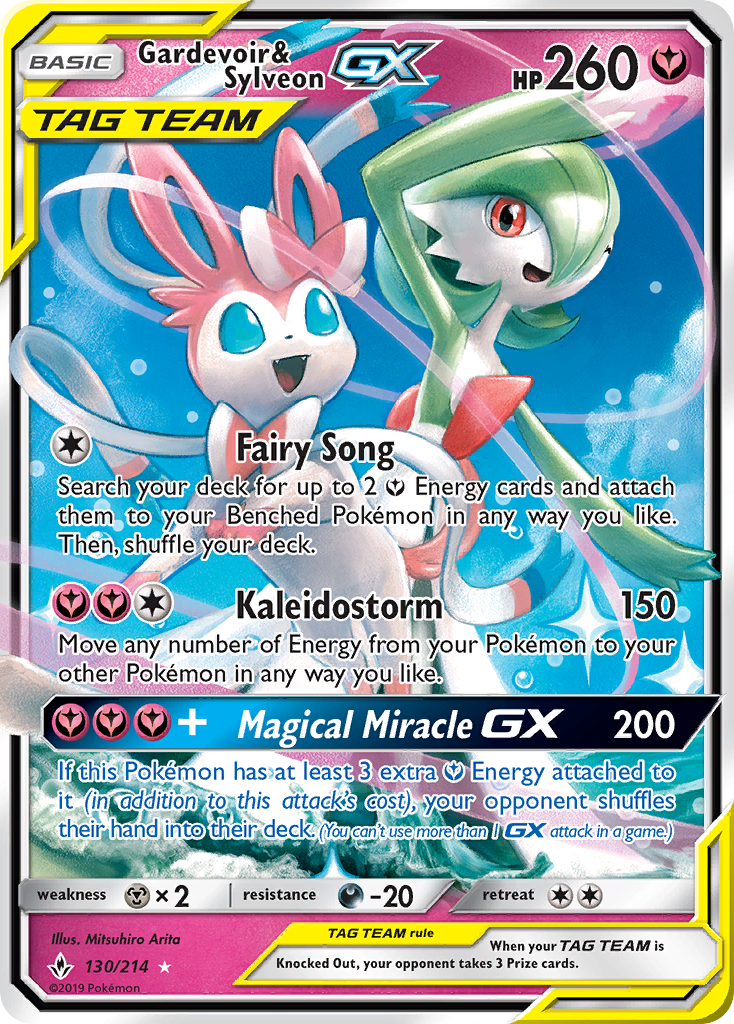 Gardevoir & Sylveon GX (130/214) [Sun & Moon: Unbroken Bonds] | Exor Games Dartmouth