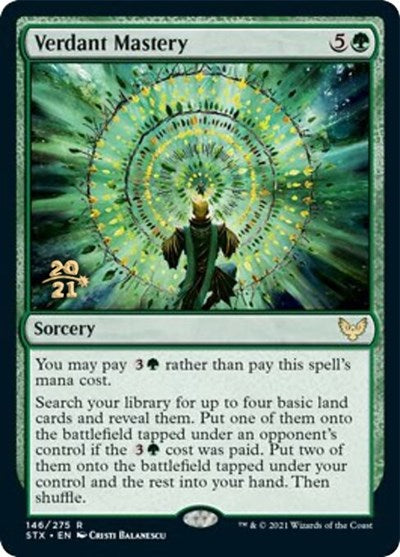 Verdant Mastery [Strixhaven: School of Mages Prerelease Promos] | Exor Games Dartmouth