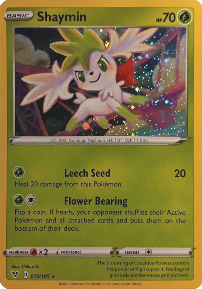 Shaymin (015/185) (Cosmos Holo) [Sword & Shield: Vivid Voltage] | Exor Games Dartmouth