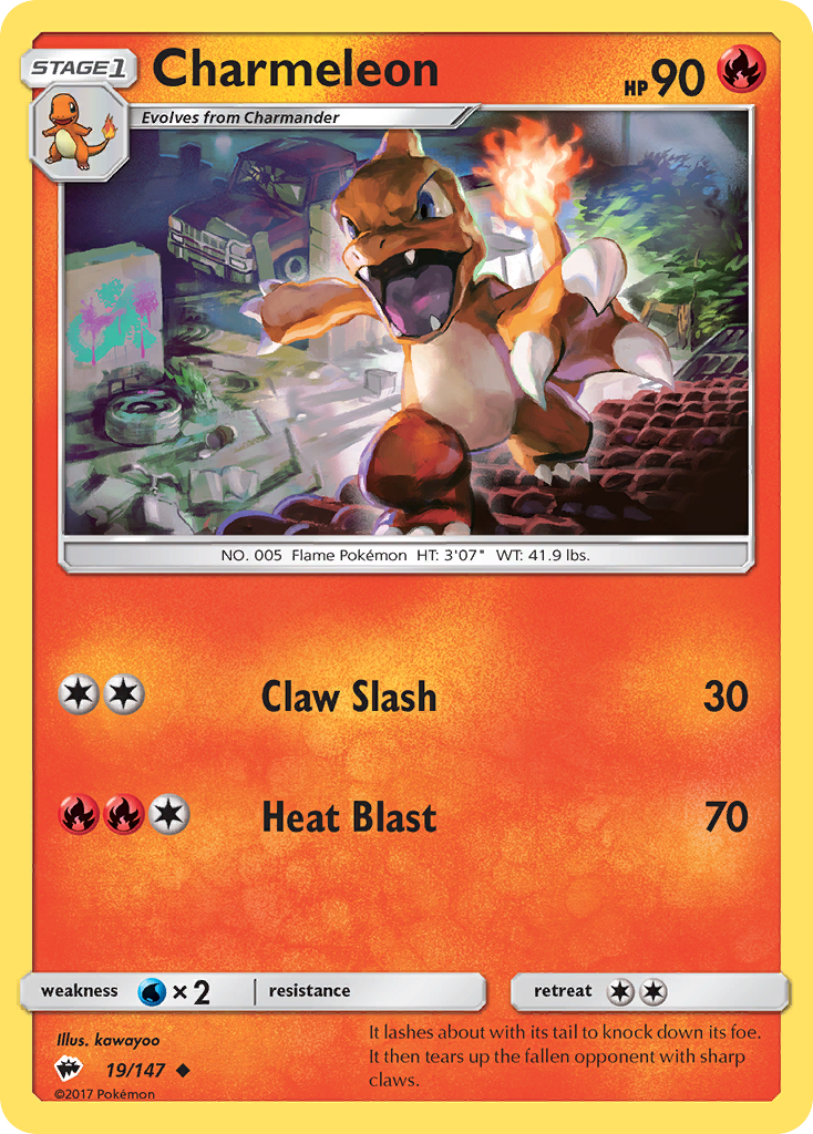 Charmeleon (19/147) [Sun & Moon: Burning Shadows] | Exor Games Dartmouth