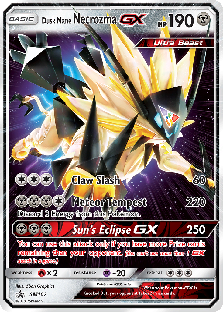 Dusk Mane Necrozma GX (SM102) [Sun & Moon: Black Star Promos] | Exor Games Dartmouth