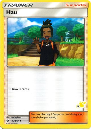 Hau (120/149) (Pikachu Stamp #42) [Battle Academy 2020] | Exor Games Dartmouth