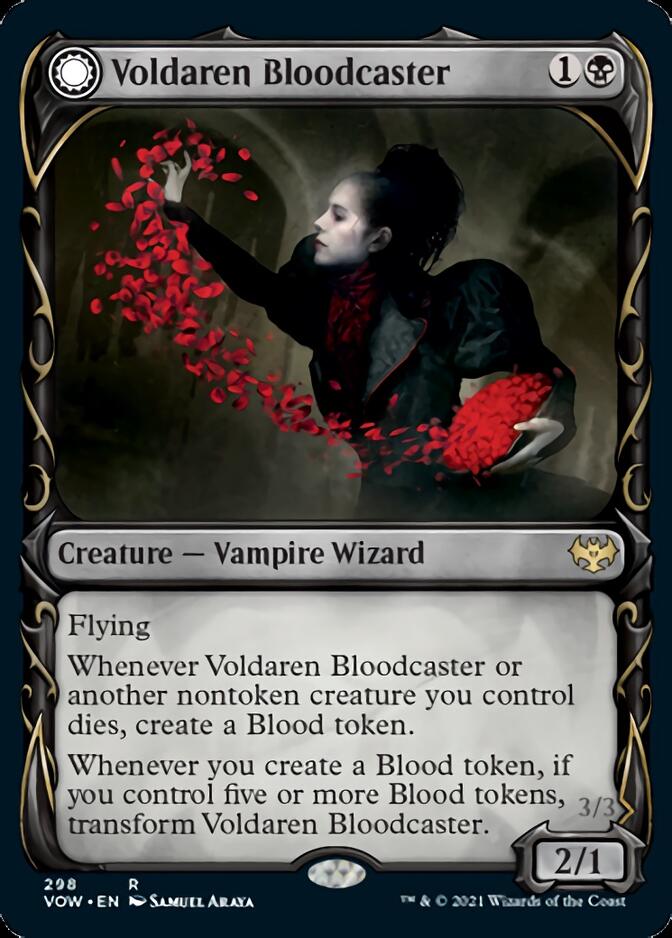 Voldaren Bloodcaster // Bloodbat Summoner (Showcase Fang Frame) [Innistrad: Crimson Vow] | Exor Games Dartmouth