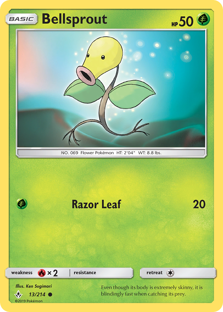 Bellsprout (13/214) [Sun & Moon: Unbroken Bonds] | Exor Games Dartmouth