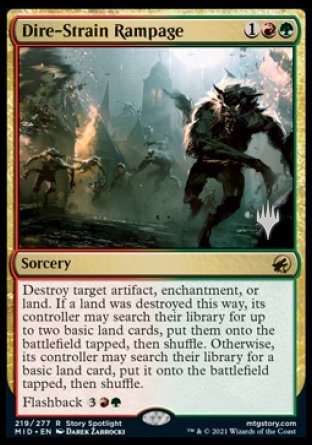 Dire-Strain Rampage (Promo Pack) [Innistrad: Midnight Hunt Promos] | Exor Games Dartmouth