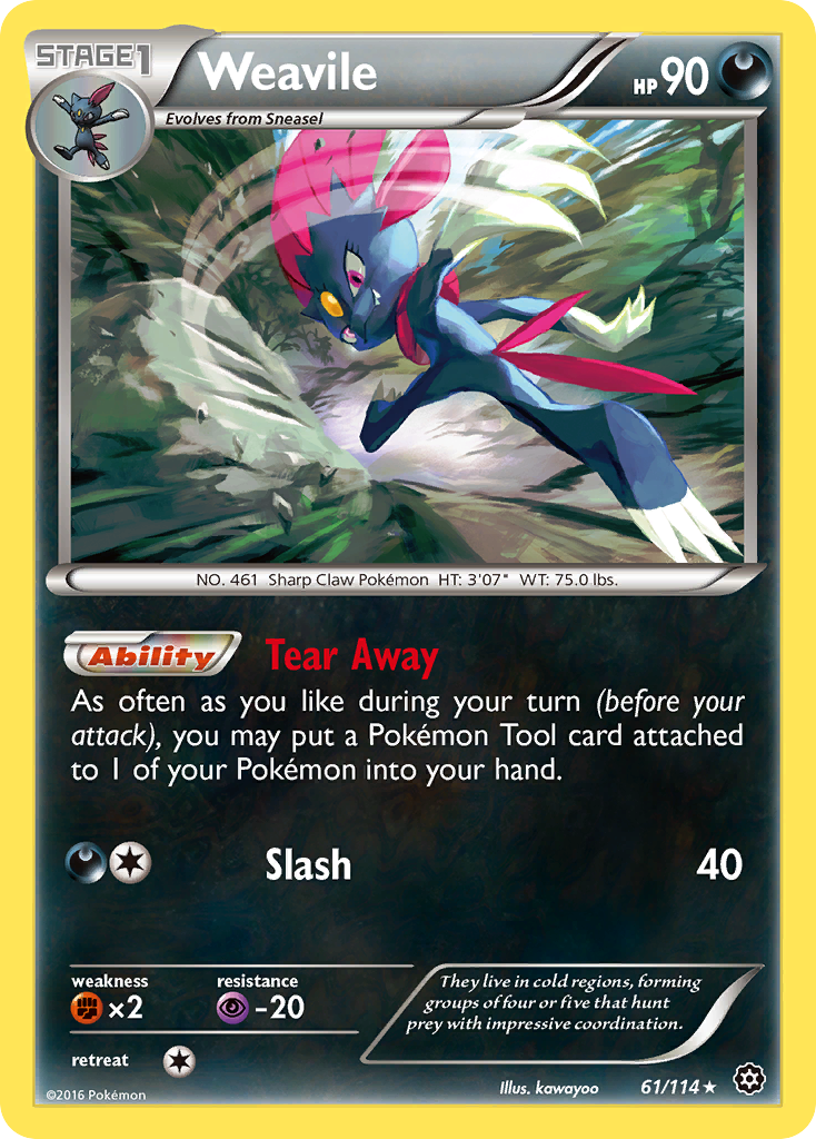 Weavile (61/114) [XY: Steam Siege] | Exor Games Dartmouth