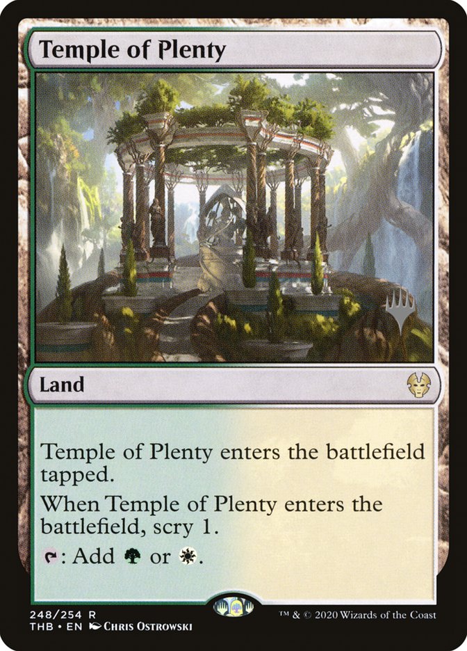 Temple of Plenty (Promo Pack) [Theros Beyond Death Promos] | Exor Games Dartmouth