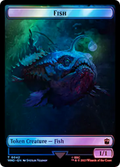 Fish // Alien Salamander Double-Sided Token (Surge Foil) [Doctor Who Tokens] | Exor Games Dartmouth