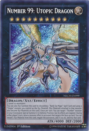 Number 99: Utopic Dragon [NECH-EN099] Secret Rare | Exor Games Dartmouth