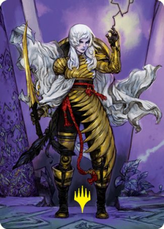 The Wandering Emperor 1 Art Card (Gold-Stamped Signature) [Kamigawa: Neon Dynasty Art Series] | Exor Games Dartmouth